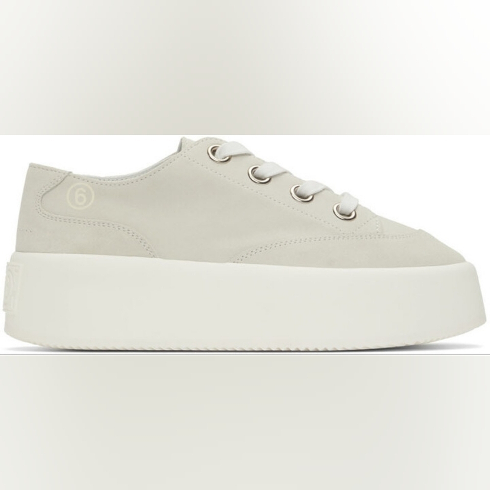 Maison Martin Margiela MM6 grey suede platform sneakers size 40 BNWOB